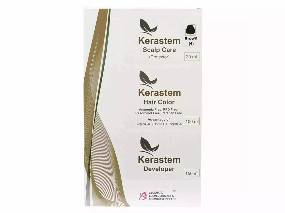Kerastem Hair Color - 4 (Brown) -Clinikally