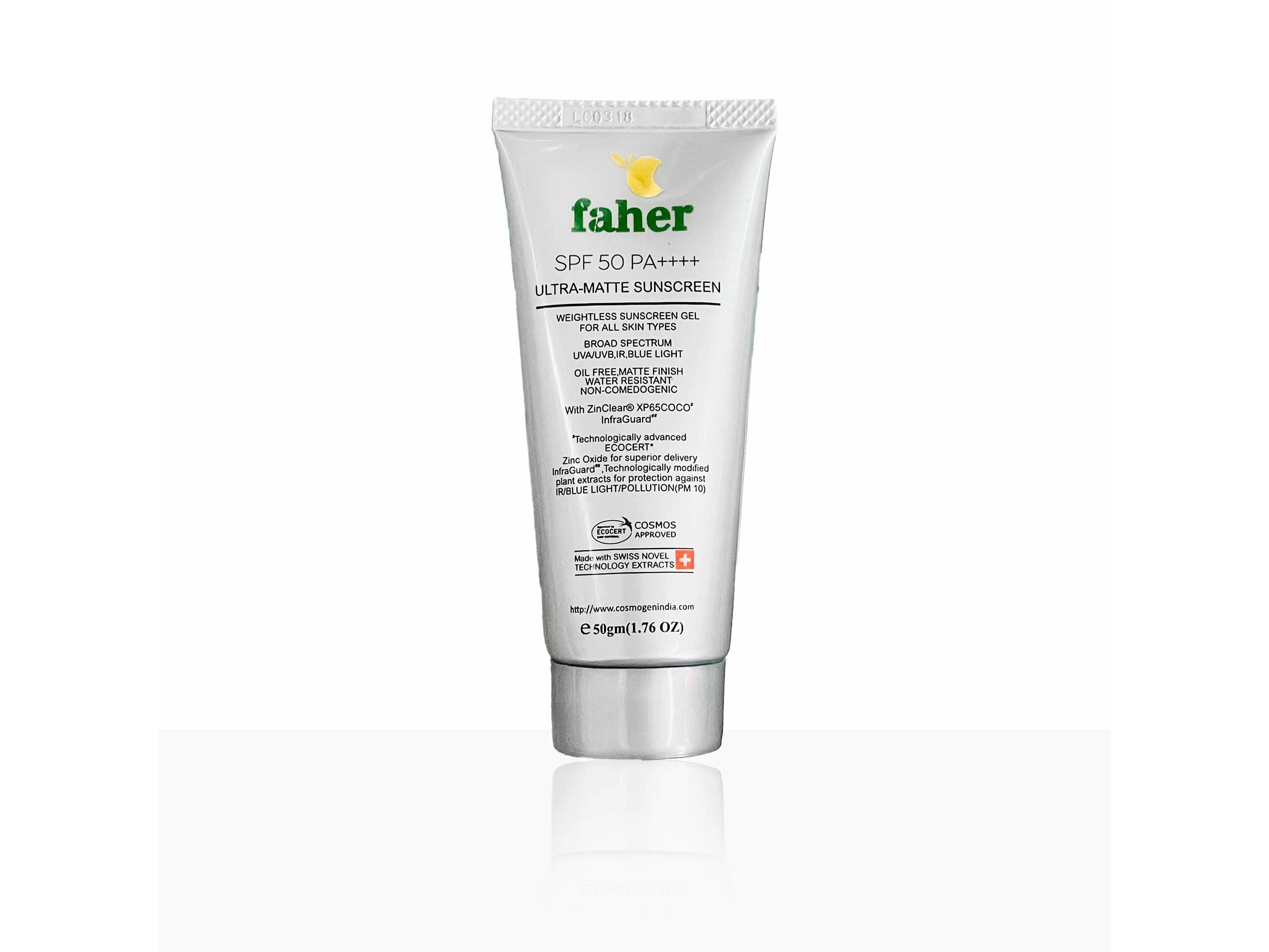 Faher Ultra Matte Sunscreen SPF 50 PA+++ - Clinikally