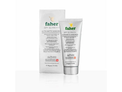 faher SPF 50 PA+++ Ultra Matte Sunscreen - Clinikally