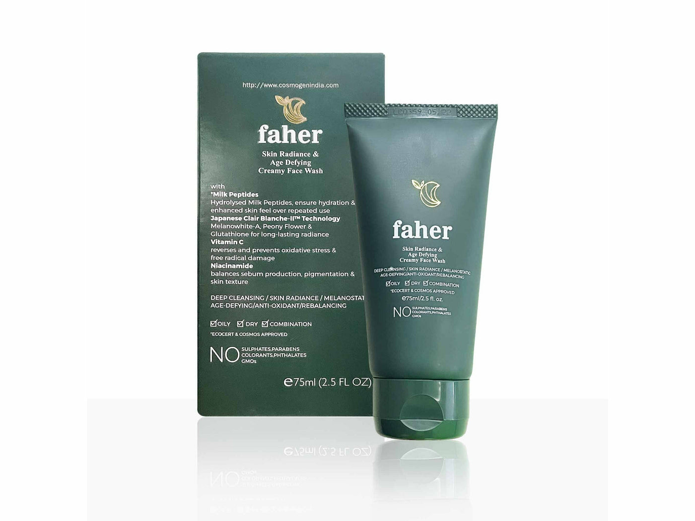 faher Skin radiance & Age defying Creamy Face Wash - Clinikally